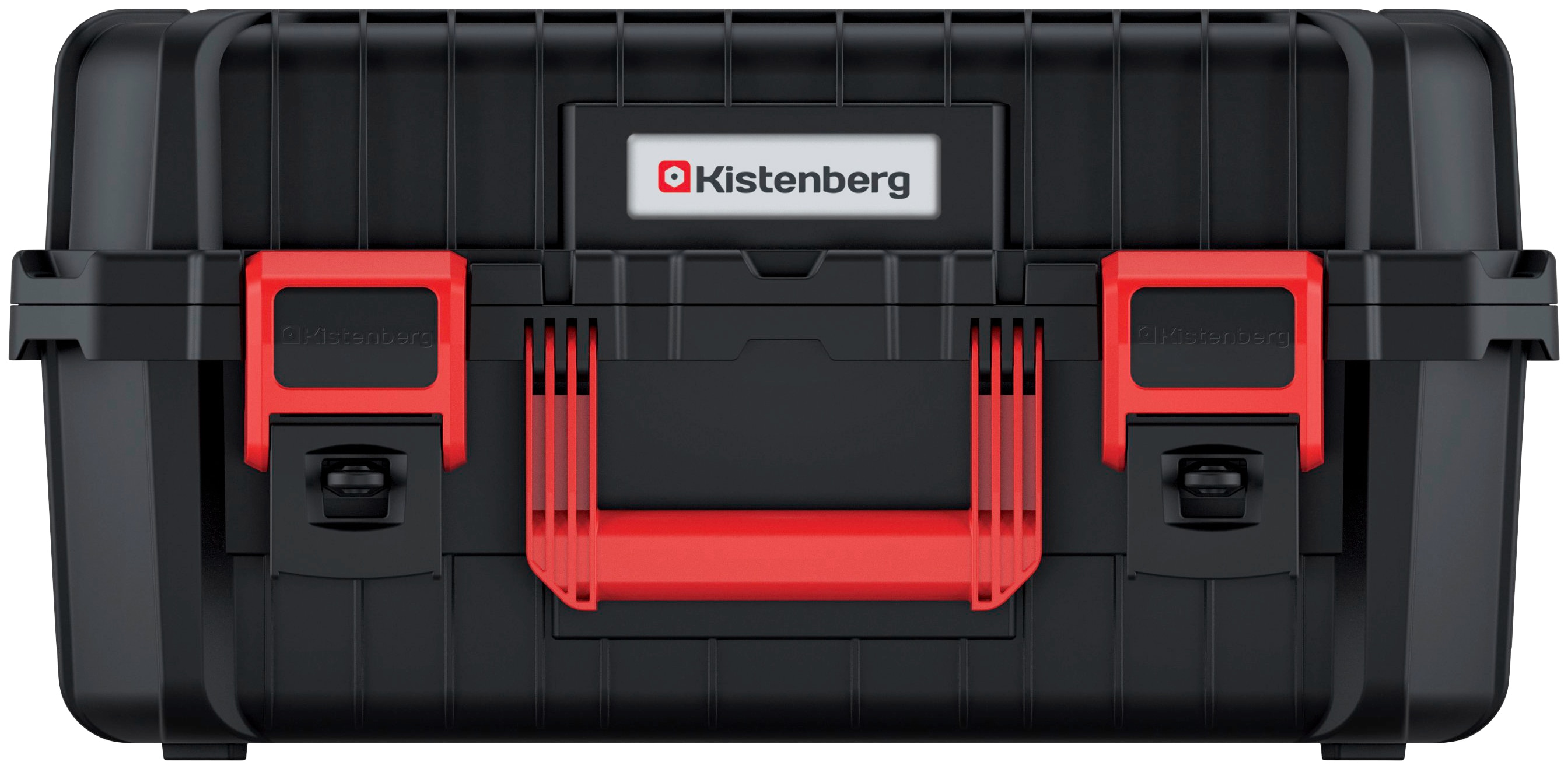 Werkzeugbox PROSPERPLAST "HEAVY", schwarz (schwarz, rot), B:44,5cm H:21,6cm T:36cm, Kunststoff, Aufbewahrungsboxen, 44,5 x 36 x 21,6 cm