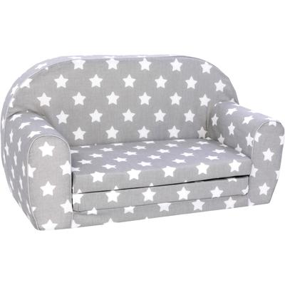 Sofa KNORRTOYS "Grey White Stars" Sofas Gr. B/H/T: 77cm x 42cm x 34cm, Baumwolle, weiß (grau stars) Kinder für Kinder; Made in Europe