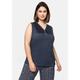 Tanktop SHEEGO "Große Größen" Gr. 40, blau (nachtblau) Damen Tops Tanktops