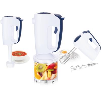EMERIO Handmixer "HMS-113257" Mixer weiß (weiß, blau) Mixer Zerkleinerer
