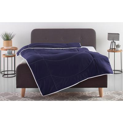 Microfaserbettdecke MY HOME "Microlux, Bettdecke 135x200 cm, 155x220 cm, 200x200 cm", blau, B:155cm L:220cm, Obermaterial: 100% Polyester. Bezug: 100% Polyester. Füllung: 100% Polyester, Bettdecken, Bettdecken in 4 Farben, Sommer, Winter, 4... Image