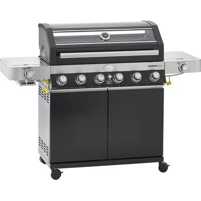Gasgrill RÖSLE "BBQ-Station VIDERO, 25527", schwarz, B:157cm H:117,5cm T:57cm, Grills, G6-S Schwarz, 6 Brenner, extra Primezone/Seitenbrenner, VARIO+ Image