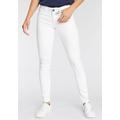 Skinny-fit-Jeans ARIZONA "mit Keileinsätzen" Gr. 21, K + L Gr, weiß (white) Damen Jeans Röhrenjeans Low Waist