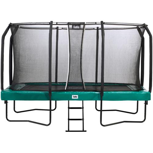 „Gartentrampolin SALTA „“First Class““ Trampoline Gr. B: 427 cm, grün (schwarz, grün) Kinder Trampoline Schutzrand“