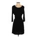 H&M Casual Dress - Sweater Dress: Black Solid Dresses - Women's Size X-Small