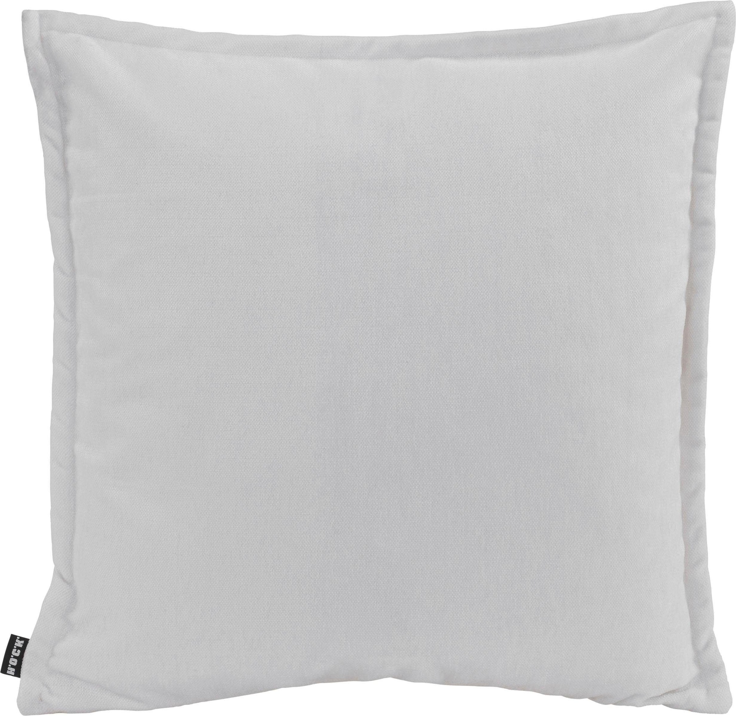 Dekokissen H.O.C.K. "Bizantina", weiß (ecru, weiß, weiß, natur, unifarben), B:50 H:10 L:50, Polyacryl, Dekokissen_Sitzkissen_Kissenhüllen, Kissenhülle mit Füllung, 1 Stück, mit umlaufender Biese Image