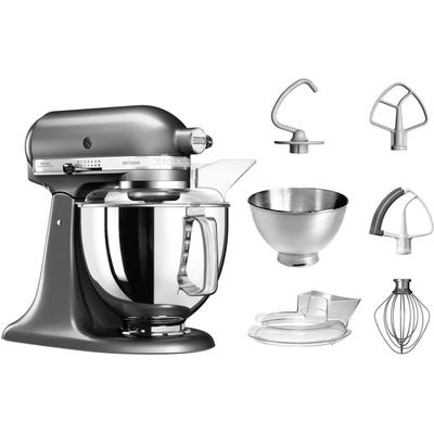 KITCHENAID Küchenmaschine "5KSM175PSEMS MEDALLION-SILBER", silber (medallion, silber), B:37cm H:36cm, Küchenmaschinen, mit Zubehör im Wert von ca. 112,-€ UVP Image