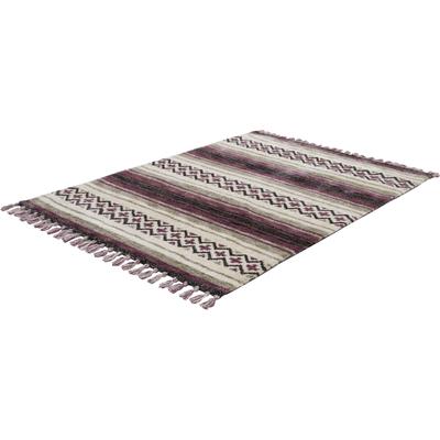 Teppich GINO FALCONE "Vittoria 018" Teppiche Gr. B/L: 80 cm x 150 cm, 15 mm, 1 St., lila (beere) Esszimmerteppiche