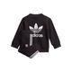 Trainingsanzug ADIDAS ORIGINALS "CREW SET" Gr. 62, schwarz-weiß (black, white) Kinder Sportanzüge Jogginganzüge