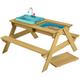 Garten-Kindersitzgruppe TP TOYS "Picknicktisch" Sitzmöbel-Sets Gr. B/H/T: 94 cm x 51 cm x 89 cm, Wasser- und Sandtisch, beige (natur) Kinder Gartenmöbel