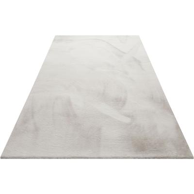 Hochflor-Teppich WECON HOME BASICS "Anna" Gr. 1, grau (hellgrau), B:70cm H:25mm L:140cm, Kunstfaser, Teppiche, Wohnzimmer, Schlafzimmer, Felloptik, sehr weich und flauschig, Uni Image