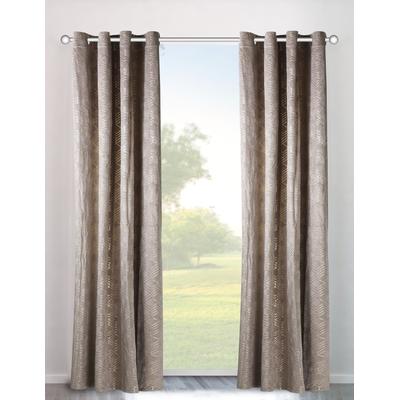Vorhang MY HOME "Velvet Foil" Gr. 3, beige (sand), B:140cm H:225cm, Polyester, Gardinen, Samt Image