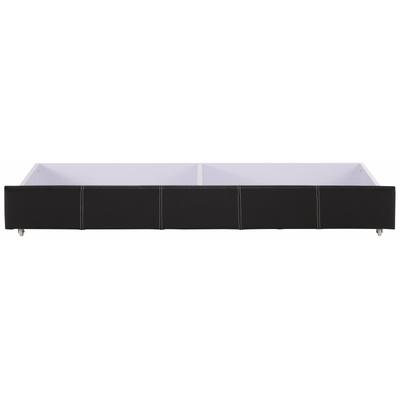 Bettschubkasten HOME AFFAIRE "Maja", braun (dunkelbraun), B:190cm H:23cm T:60cm, Kunstleder, Holzwerkstoff, Schubladen, Bettschubkasten Bett-Zubehör, mit zwei Innenfächer Aufteilung, für viel Stauraum, Breite 190 cm Image