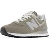 Sneaker NEW BALANCE "WL574 Core", Gr. 41, grau (dunkelgrau, grau, weiß), Leder, Textil, sportlich, Schuhe