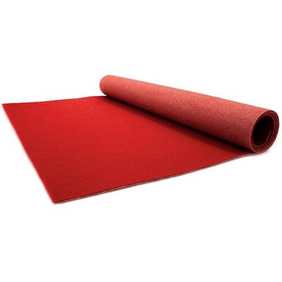 Läufer "PODIUM, Made in Belgium", rot (burgund), B:100cm H:2,6mm L:1500cm, Polypropylen (PP), PRIMAFLOR-IDEEN IN TEXTIL, Teppiche, Breite 100 cm, robuster Nadelfilz, Uni-Farben Image