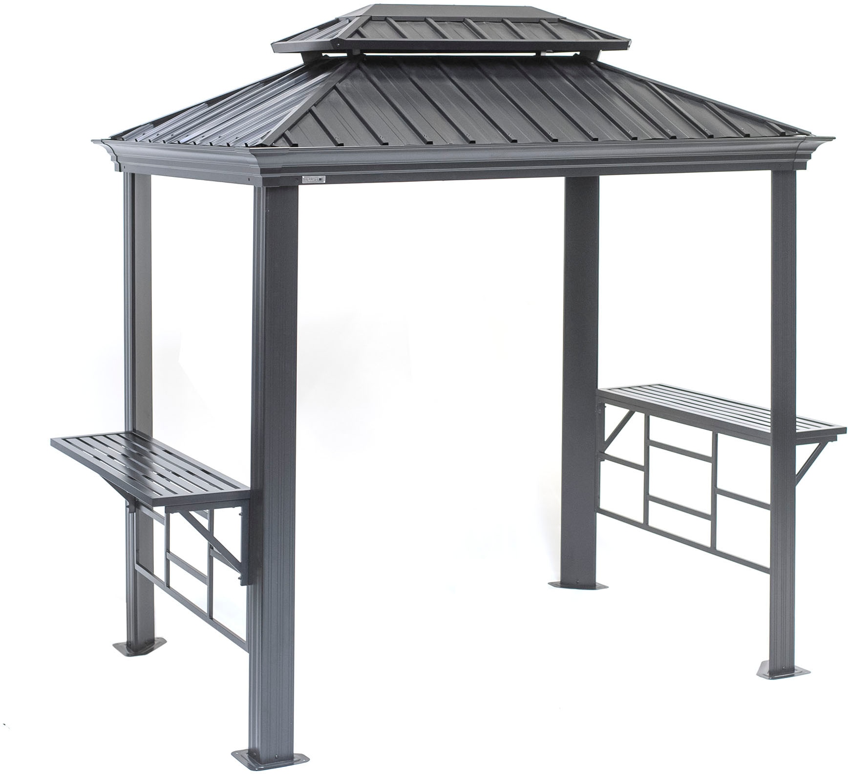 Grillpavillon SOJAG "BBQ Messina", grau, B/H/T: 292cm x 262cm x 179cm, Pavillons, BxT: 179x292 cm
