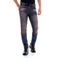 Slim-fit-Jeans CIPO & BAXX Gr. 34, Länge 34, braun Herren Jeans Slim Fit