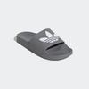Badesandale ADIDAS ORIGINALS "LITE ADILETTE", Gr. 39, grau (grau three, cloud weiß, grau three), Synthetik, sportlich, Schuhe Badelatschen Pantolette Schlappen