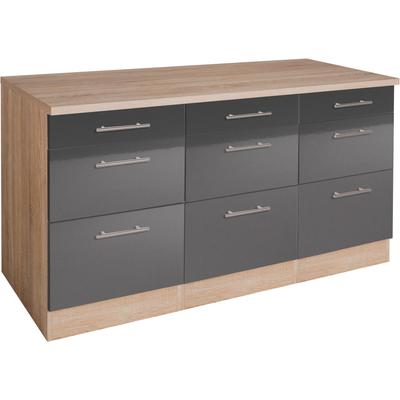 Unterschrank OPTIFIT "Tula", grau (anthrazit), B:150cm H:84,8cm T:60cm, Schränke, Breite 150 cm Image