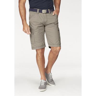 Cargobermudas MAN'S WORLD, Herren, Gr. 54, N-Gr, grün (olivgrün), Obermaterial: 100% Baumwolle, unifarben, casual, normal knieumspielend, Hosen, auch in Großen Größen, Topseller
