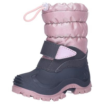 Snowboots LURCHI "Fjonna", Kinder, Gr. 27, grau (grau, rosa), Synthetik, Textil, Glitzer, sportlich, Schuhe, Snowboots, Warmfutter, Größenschablone zum Download