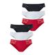 Jazz-Pants Slips PETITE FLEUR Gr. 40/42, 6 St., rot (rot, schwarz, weiß) Damen Unterhosen Jazzpants