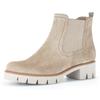 Chelseaboots GABOR, Damen, Gr. 40, grau (hellgrau), Veloursleder, modisch, Schuhe, Blockabsatz, Stiefelette mit Best Fitting Ausstattung