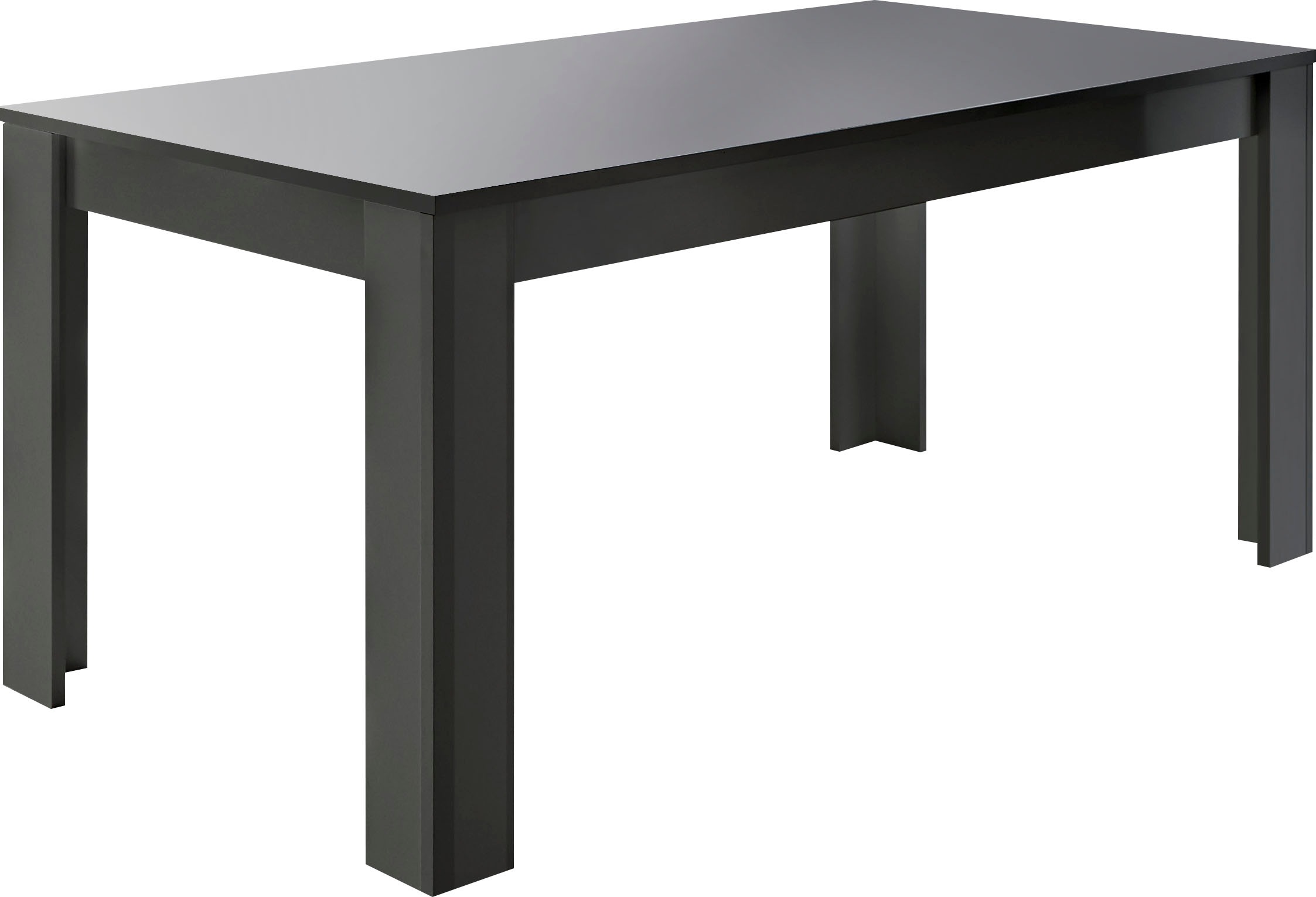 Esstisch INOSIGN "Dama 180 x 90 cm, Küchentisch, Esszimmertisch", grau (anthrazit hochglanz lack, anthrazit hochglanz lack, anthrazit hochglanz lack), B:180cm H:79cm T:90cm, Tische, rechteckig, Tischplattenstärke 22 mm, verschiedene Farben