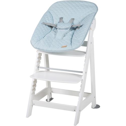 "Hochstuhl ROBA ""Treppenhochstuhl 2-in-1 Set Style, Born Up"" Gr. B/H/T: 45 cm x 80 cm x 54 cm, blau (hellblau, sky, weiß) Baby Stühle Treppenhochstuhl Stuhl Hochstuhl Hochstühle mit Neugeborenen-Aufsatz"