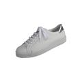 Sneaker LEI BY TESSAMINO "Nena", Damen, Gr. 40, silber (weiß, silberfarben), Leder, sportlich, Schuhe, aus echtem Leder