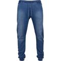 Bequeme Jeans URBAN CLASSICS "Urban Classics Herren Knitted Denim Jogpants" Gr. S, US-Größen, blau (blue washed) Herren Jeans