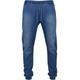 Bequeme Jeans URBAN CLASSICS "Urban Classics Herren Knitted Denim Jogpants" Gr. S, US-Größen, blau (blue washed) Herren Jeans