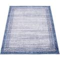 Teppich PACO HOME "Catania 842" Teppiche Gr. B/L: 200 cm x 280 cm, 13 mm, 1 St., blau Esszimmerteppiche Kurzflor, meliert, modernes Design, mit Bordüre