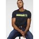 T-Shirt BRUNO BANANI, Herren, Gr. L (52/54), schwarz, Single Jersey, Obermaterial: 100% Baumwolle, bedruckt, casual, schmal, Rundhals, Kurzarm, Shirts, kurze Ärmel, schmale Passform, bedruckt, Rundhalsausschnitt
