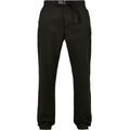 Stoffhose URBAN CLASSICS "Herren Straight Leg Chino with Belt" Gr. 32, Normalgrößen, schwarz (black) Herren Hosen Stoffhosen