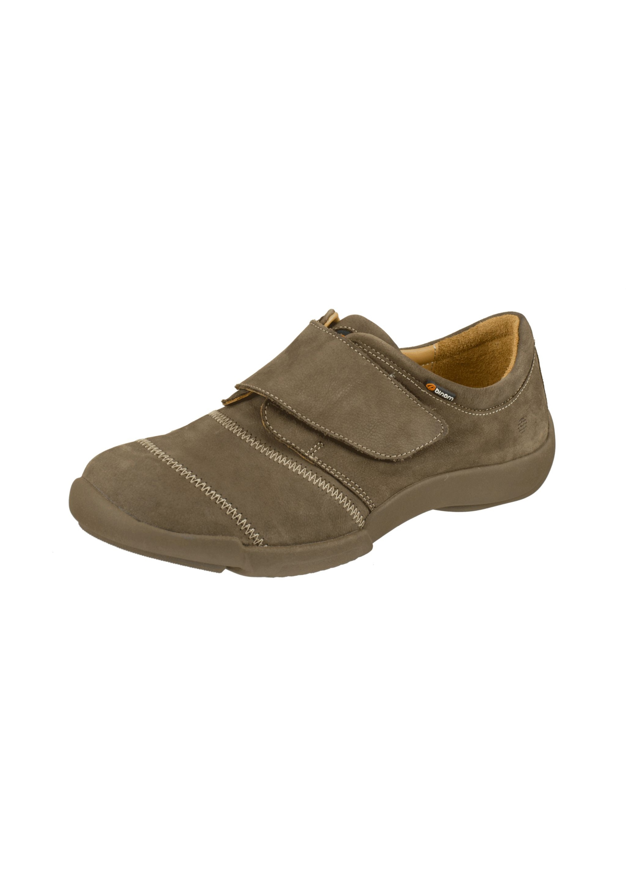Klettschuh BINOM "Mia", Damen, Gr. 38, beige (hellbraun, beige), Leder, elegant, Schuhe, mit angenehmem Schuhklima