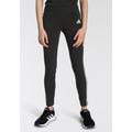 Leggings ADIDAS SPORTSWEAR "3-STREIFEN COTTON TIGHT" Gr. 164, N-Gr, schwarz-weiß (black, white) Kinder Hosen Leggings