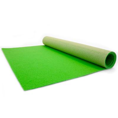Läufer "PODIUM, Made in Belgium", grün (hellgrün), B:100cm H:2,6mm L:1400cm, Polypropylen (PP), PRIMAFLOR-IDEEN IN TEXTIL, Teppiche, Breite 100 cm, robuster Nadelfilz, Uni-Farben Image