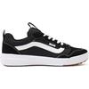 Sneaker VANS "Range EXP", Gr. 47, schwarz-weiß (schwarz), Textil, Leder, unifarben mit Farbeinsatz, sportlich, Schuhe Skaterschuh Sneaker low Schnürschuh