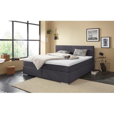 Boxspringbett COTTA "Simba", grau (anthrazit), L:209cm, Polyester, Komplettbetten, Topseller wahlweise mit oder ohne Matratze und Topper bestellbar, Topseller Image
