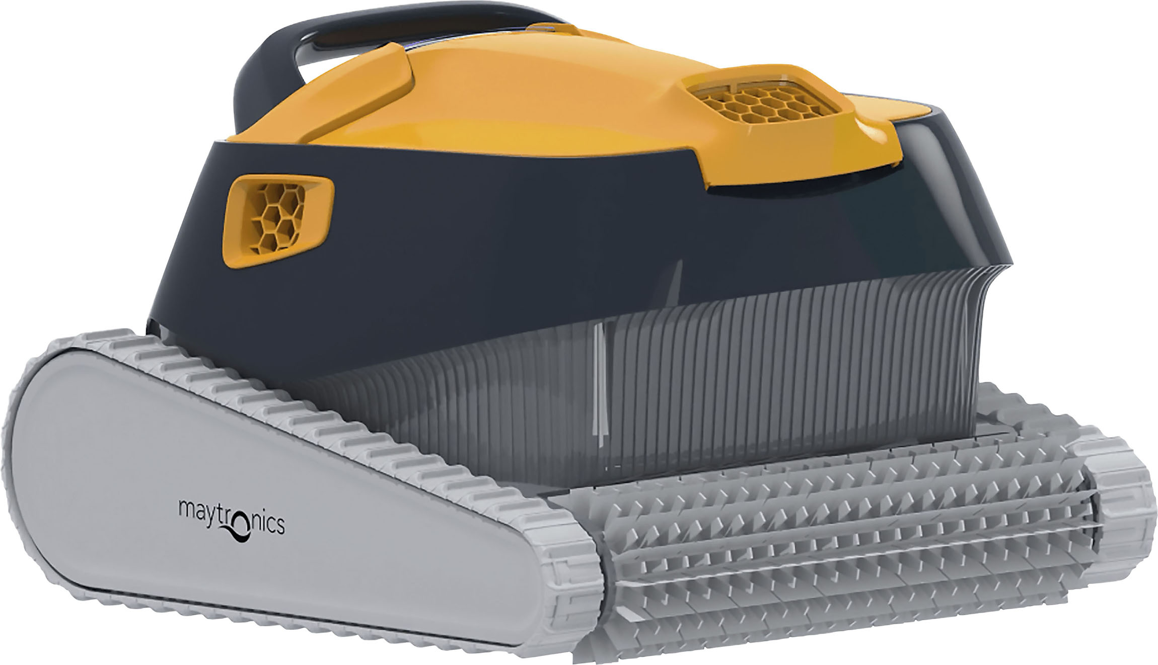 Poolroboter MAYTRONICS "Mondo 30", schwarz (schwarz, weiß), B:40cm H:29cm L:44cm, Materialmix, Poolbodensauger, für Boden-/ Wand-/ Wasserlinienreinigung Image