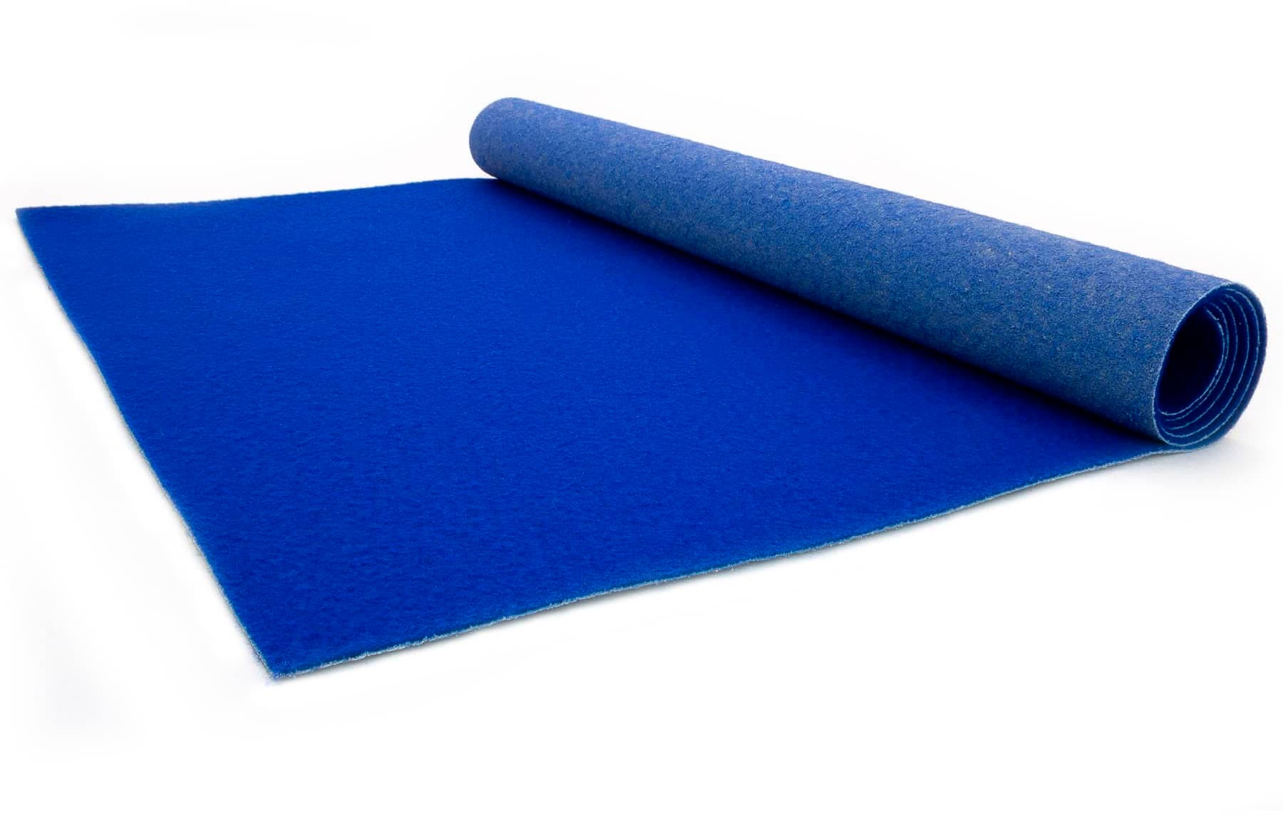 Läufer "PODIUM", blau, B:100cm H:2,6mm L:1.900cm, Polypropylen (PP), PRIMAFLOR-IDEEN IN TEXTIL, Teppiche, Breite 100 cm, robuster Nadelfilz, Uni-Farben Image