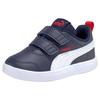 Sneaker PUMA "COURTFLEX V2 V INF", Gr. 23, bunt (peacoat, high risk rot), Synthetik, Synthetik, unifarben, sportlich, Schuhe, mit Klettverschluss für Kleinkinder