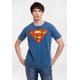 T-Shirt LOGOSHIRT "DC Comics – Superman" Gr. XL, blau (hellblau) Herren Shirts T-Shirts