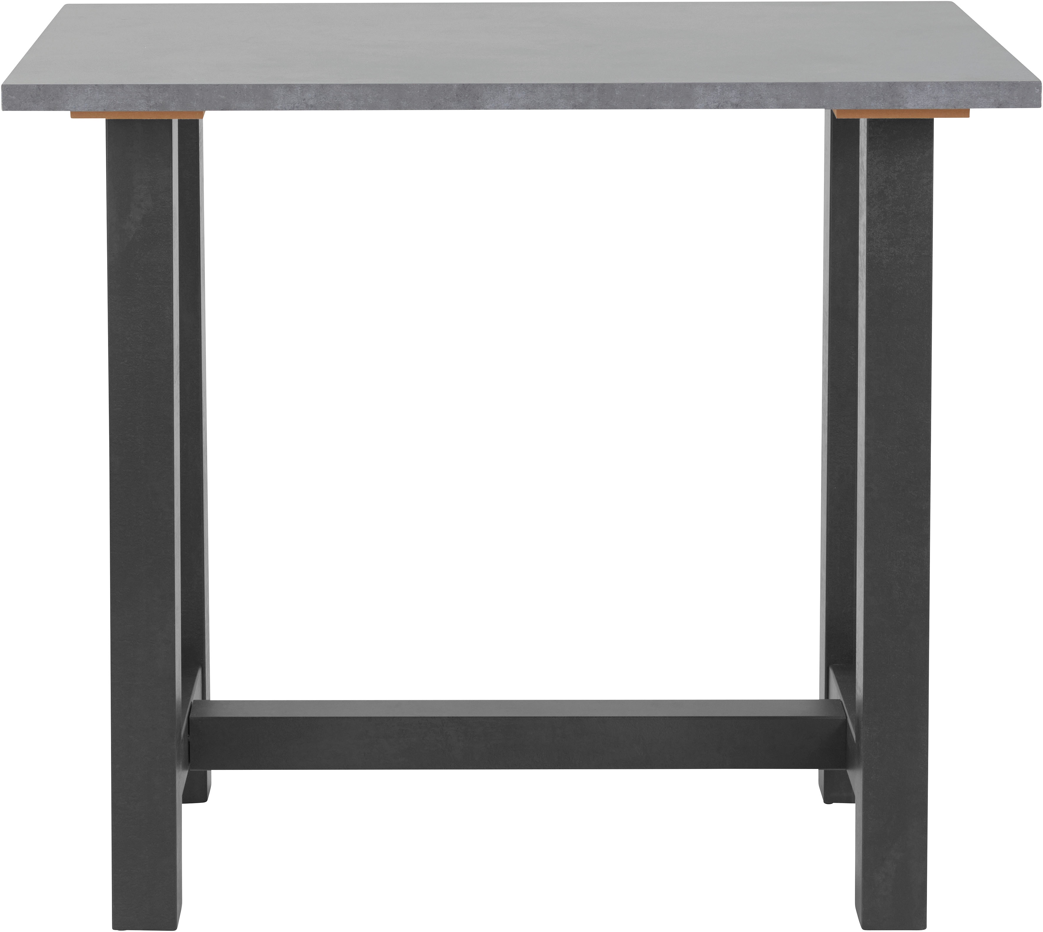 Bartisch MÄUSBACHER, schwarz (schwarzstahl, graphitfarben, schwarzstahl), B:140cm H:105cm T:70cm, Tische, Bartisch, Gestell in U-Form (Breite 120, 140 oder 160 cm)