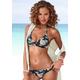 Triangel-Bikini-Top VENICE BEACH "Lori" Gr. 36, Cup C/D, schwarz (schwarz, bedruckt) Damen Bikini-Oberteile Ocean Blue