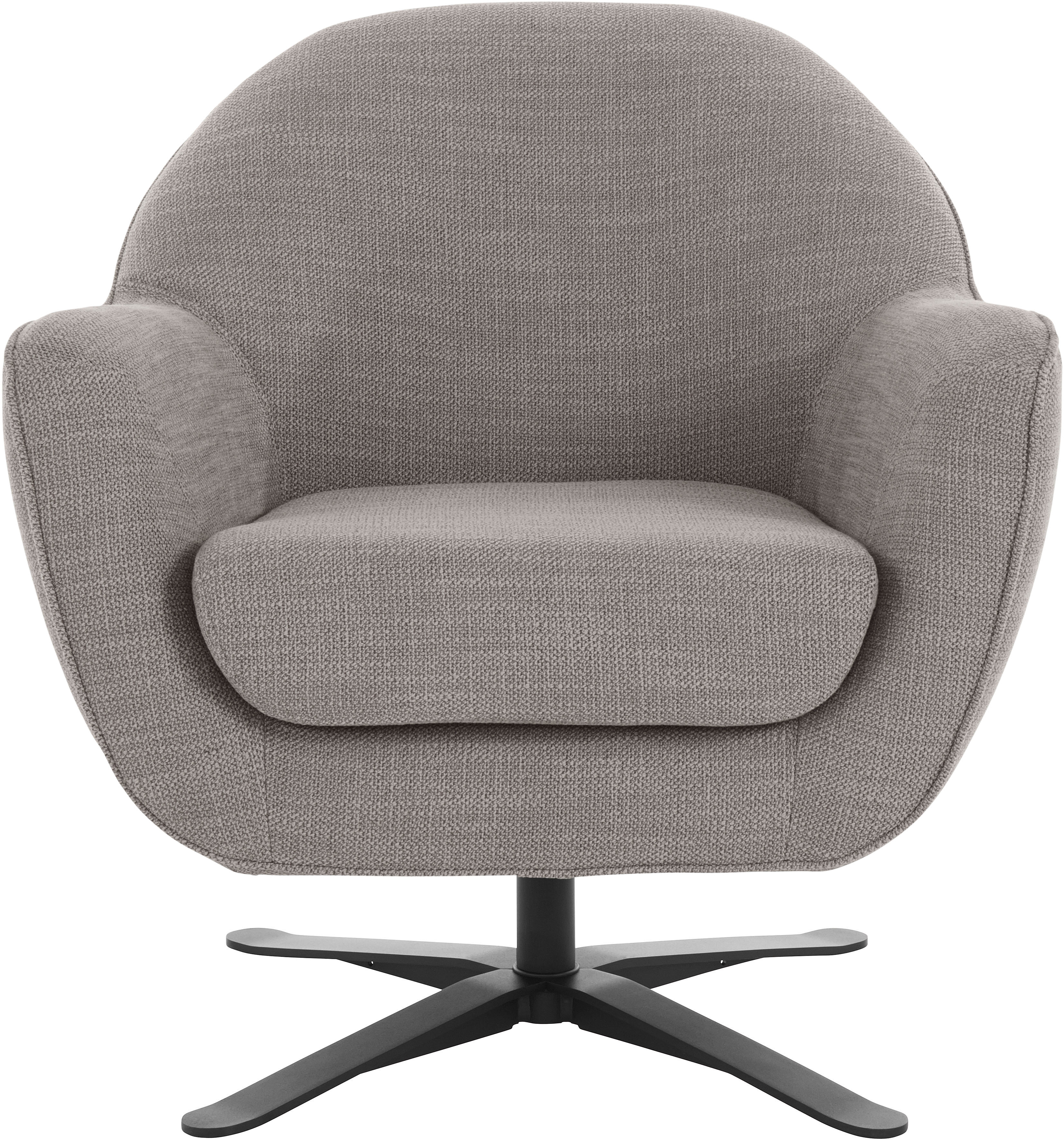 Drehsessel ANDAS "Stavre, Loungesessel mit Drehfunktion", grau (falcon), B:83cm H:85cm T:80cm, 100% Polyester, Sessel, in moderner Optik, mit elegantem Drehfuß