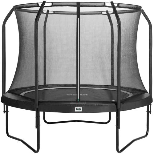 „Gartentrampolin SALTA „“Premuim Black Edition““ Trampoline Gr. Ø 305 cm, schwarz (schwarz, schwarz) Kinder Trampoline Schutzrand“