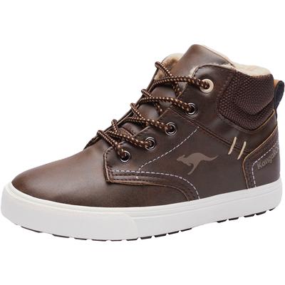 Sneaker KANGAROOS "Kavu X", Gr. 29, braun (dunkelbraun), Synthetik, Textil, sportlich, Schuhe