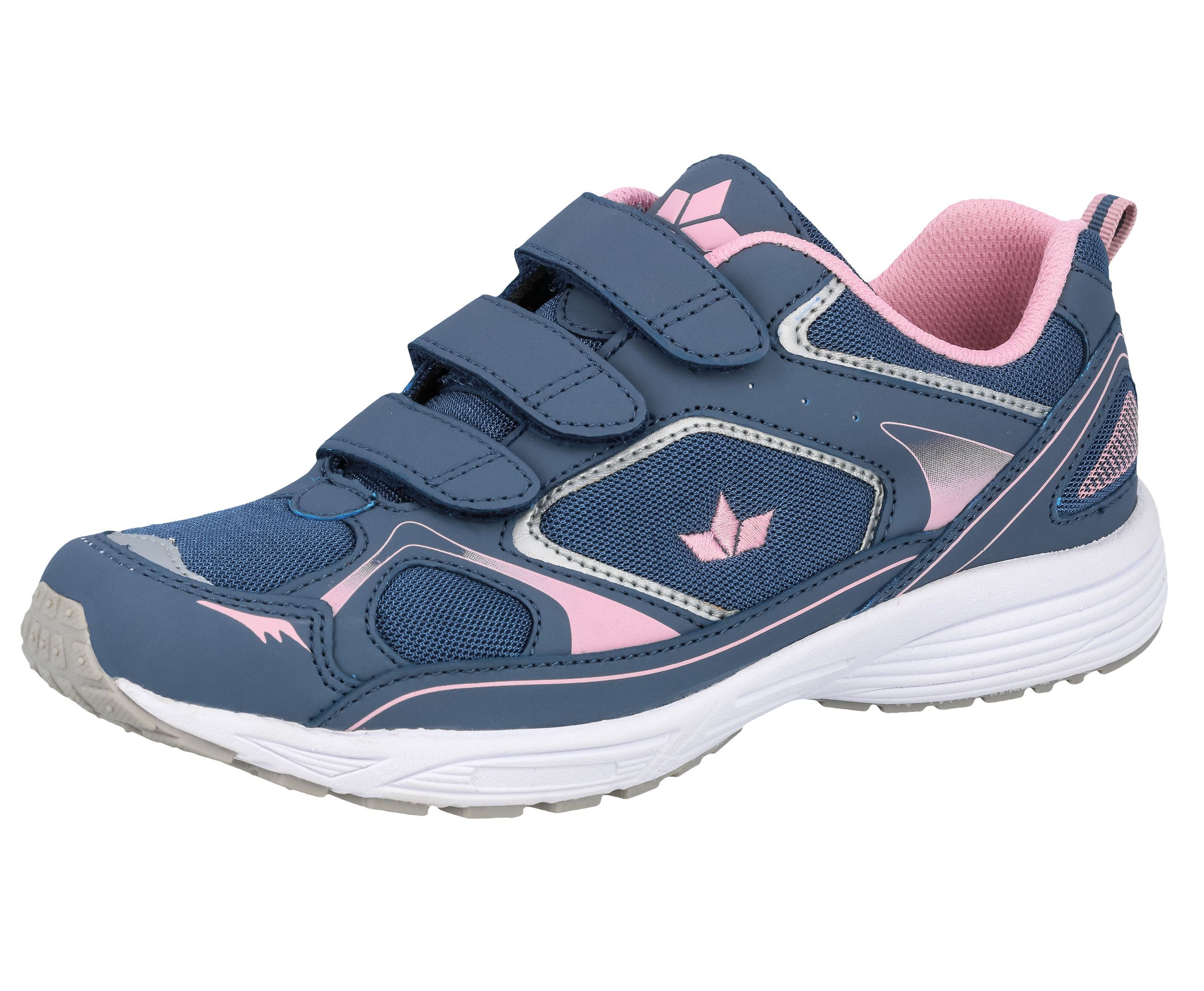 Laufschuh LICO "Joggingschuh Silas V", Damen, Gr. 36, blau (grau), Synthetik, Schuhe Klettschuh Modernsneaker Halbschuh Laufschuh